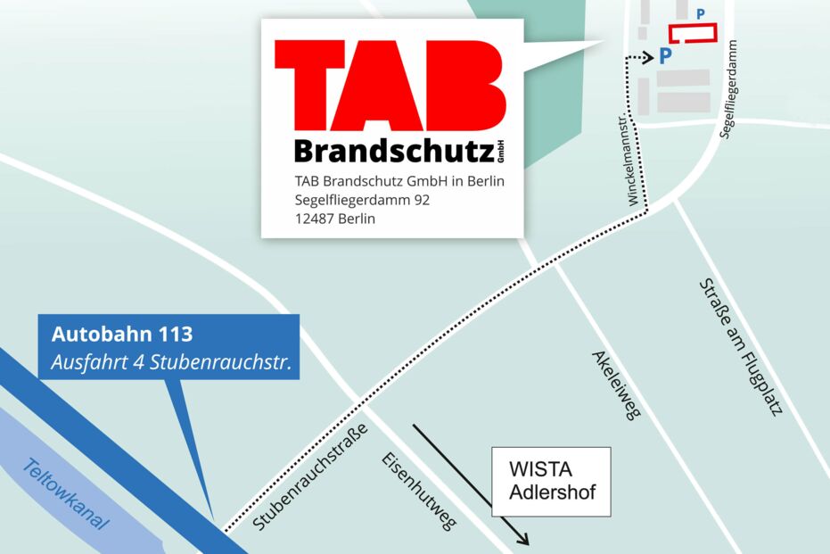 Anfahrt zu TAB Brandschutz GmbH